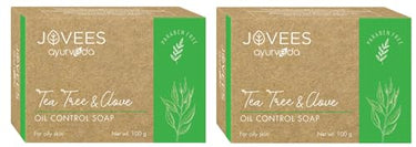 Jovees Herbal Tea Tree & Clove Oil Control Soap 100G (Pack of 2)